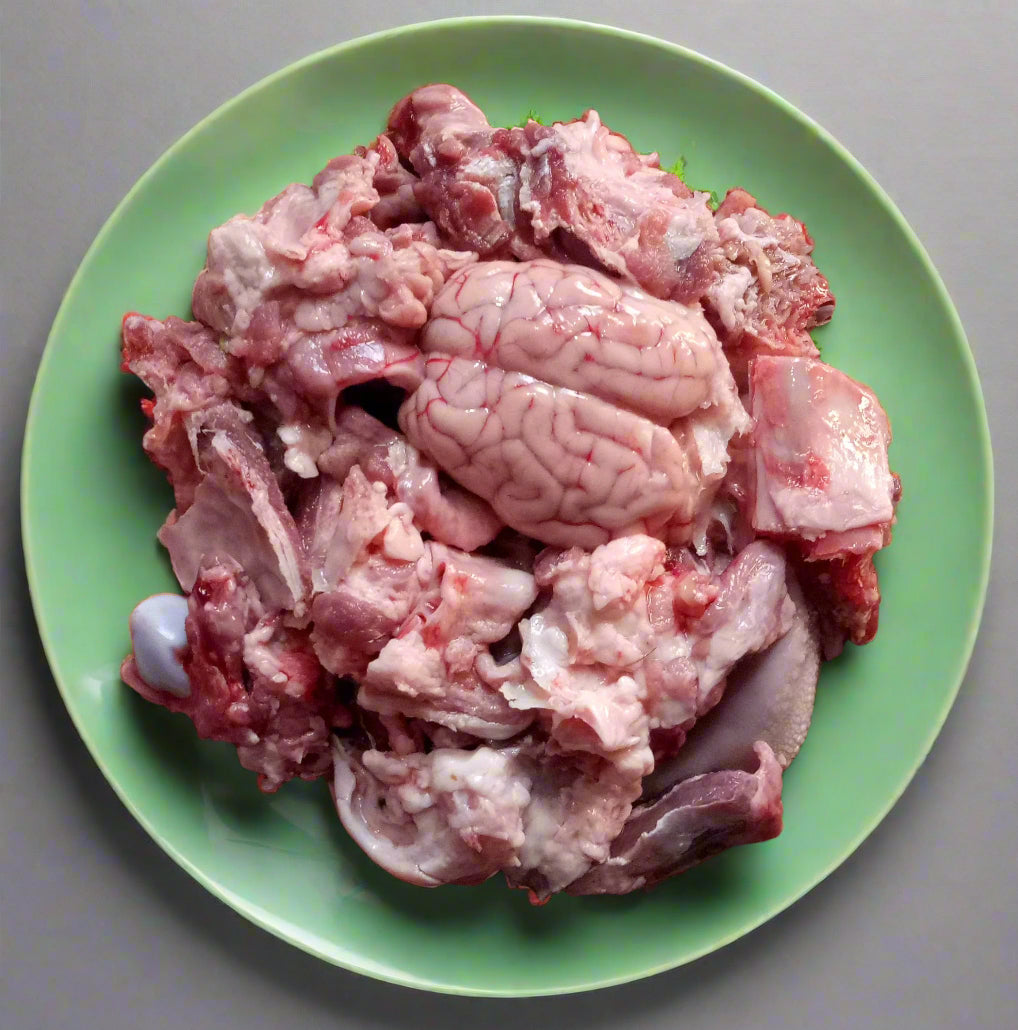 Goat Head Combo – Brain, Tongue, Meat & Bones -NYC