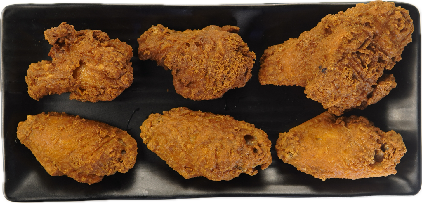 Fried hot wings (6 pc)
