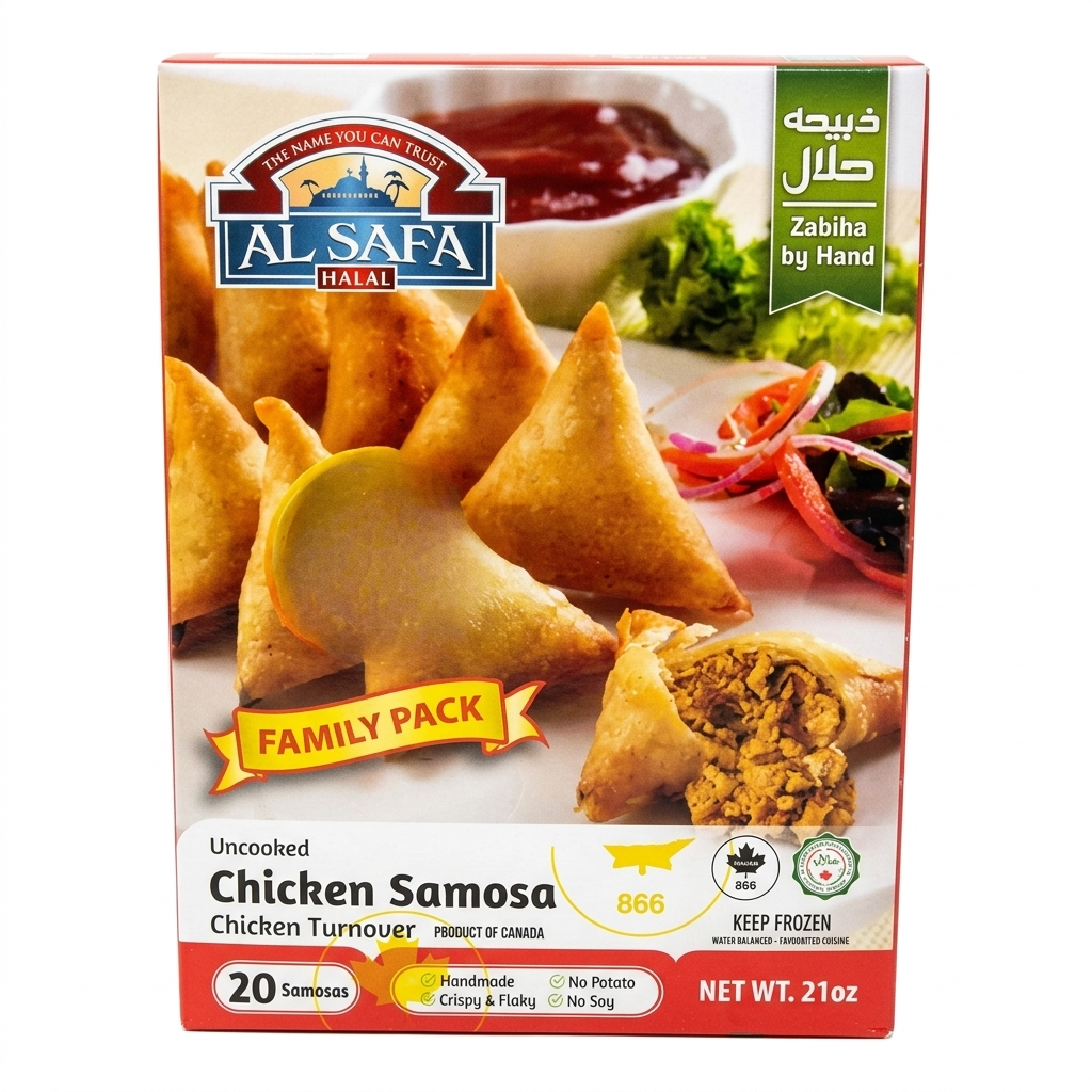 Al Safa Halal Chicken Samosa-20Pcs-NYC