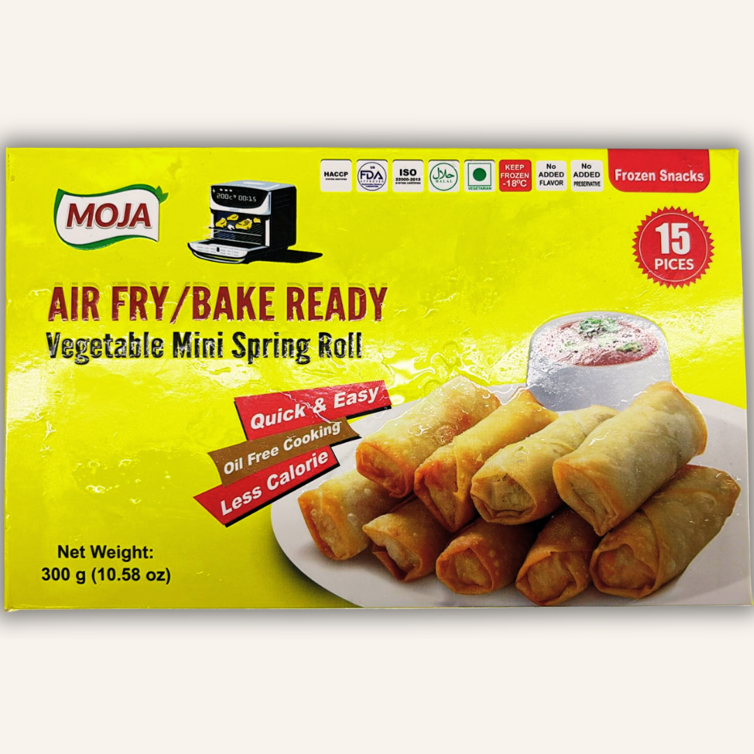 Moja Air Fry/Bake Ready Vegetable Mini Spring Roll (frozen)- 15 pc