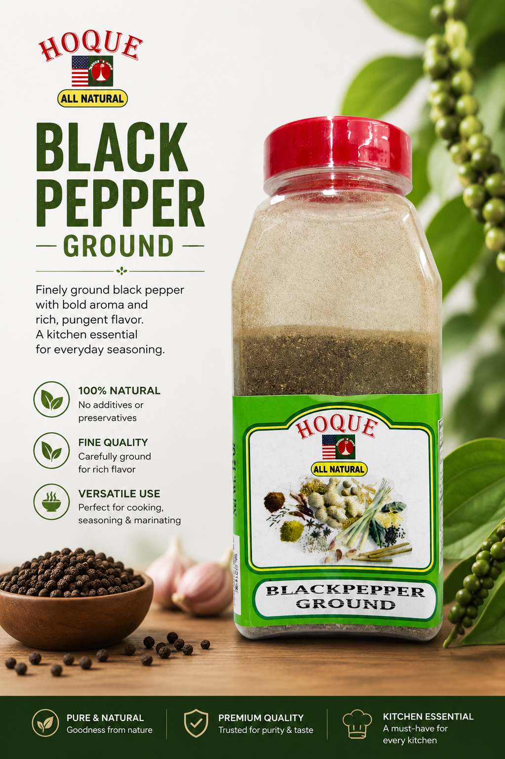 Hoque Blackpepper Ground - 12oz-NYC