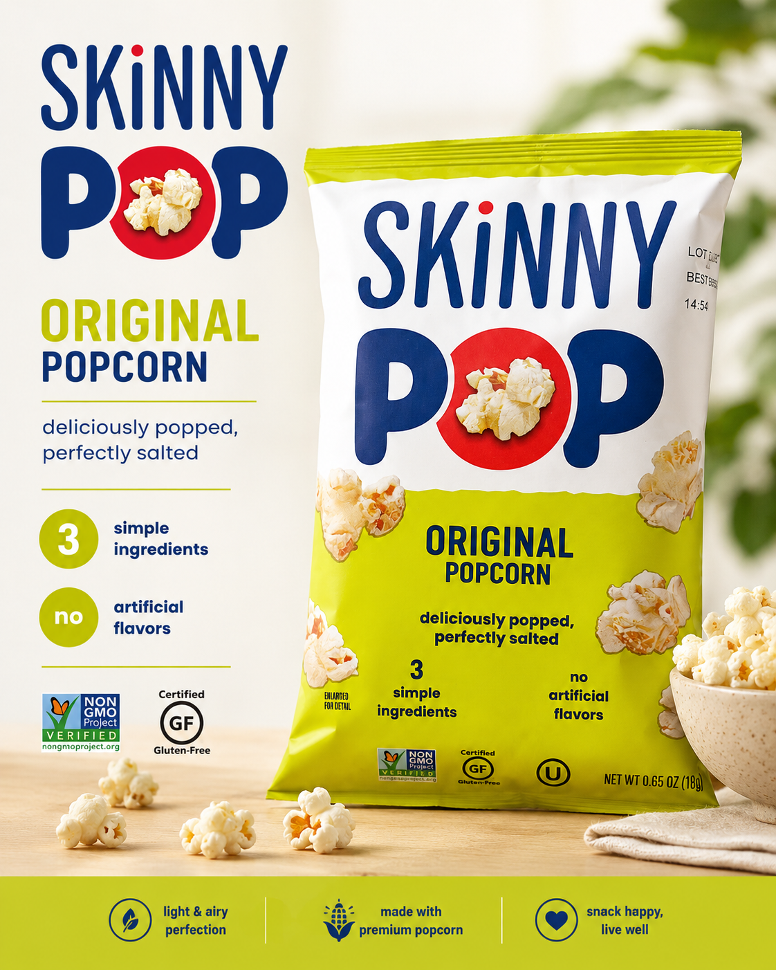 SKiNNY POP Original Popcorn-18gm