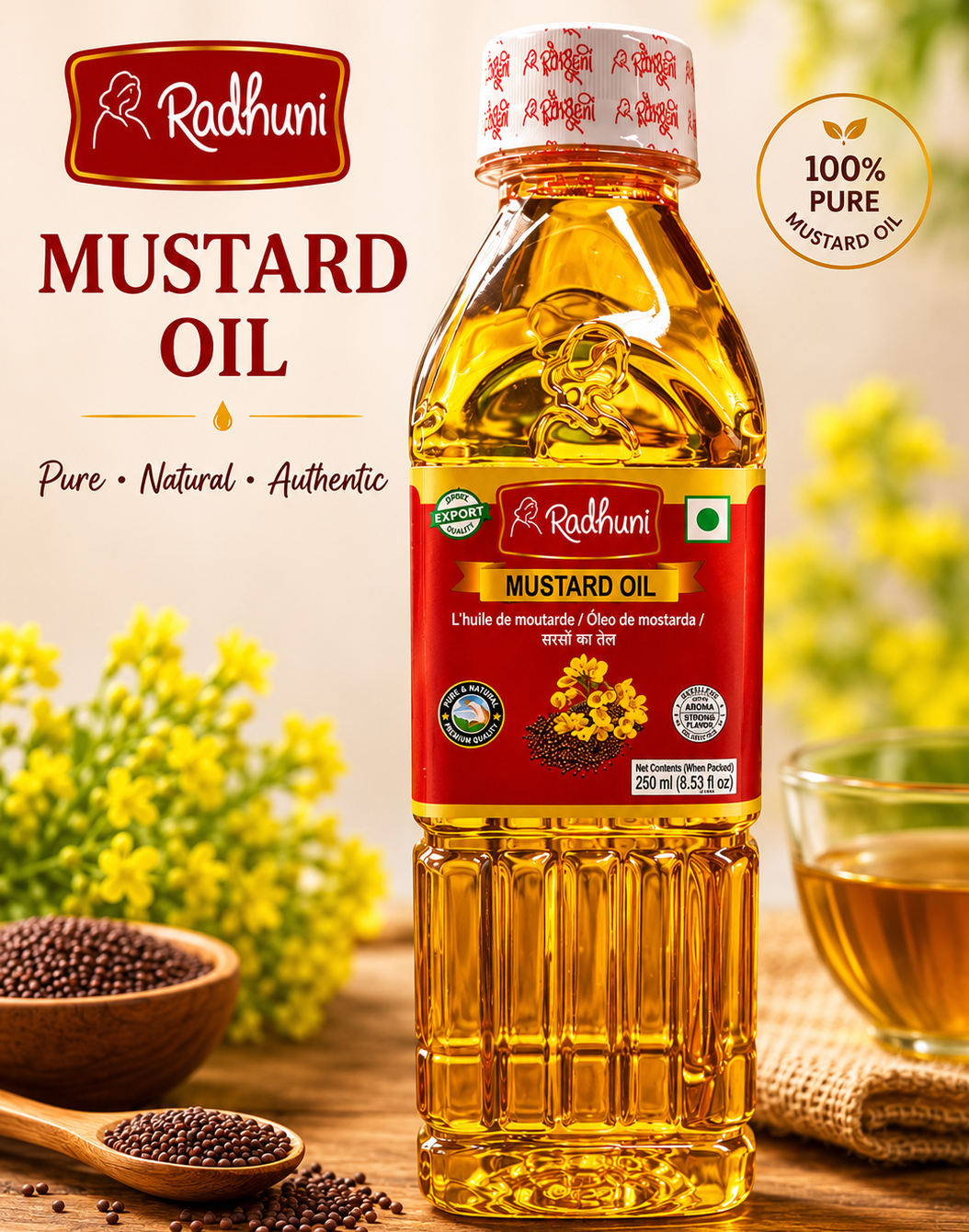 Radhuni Mustard oil - 250 ml -NYC
