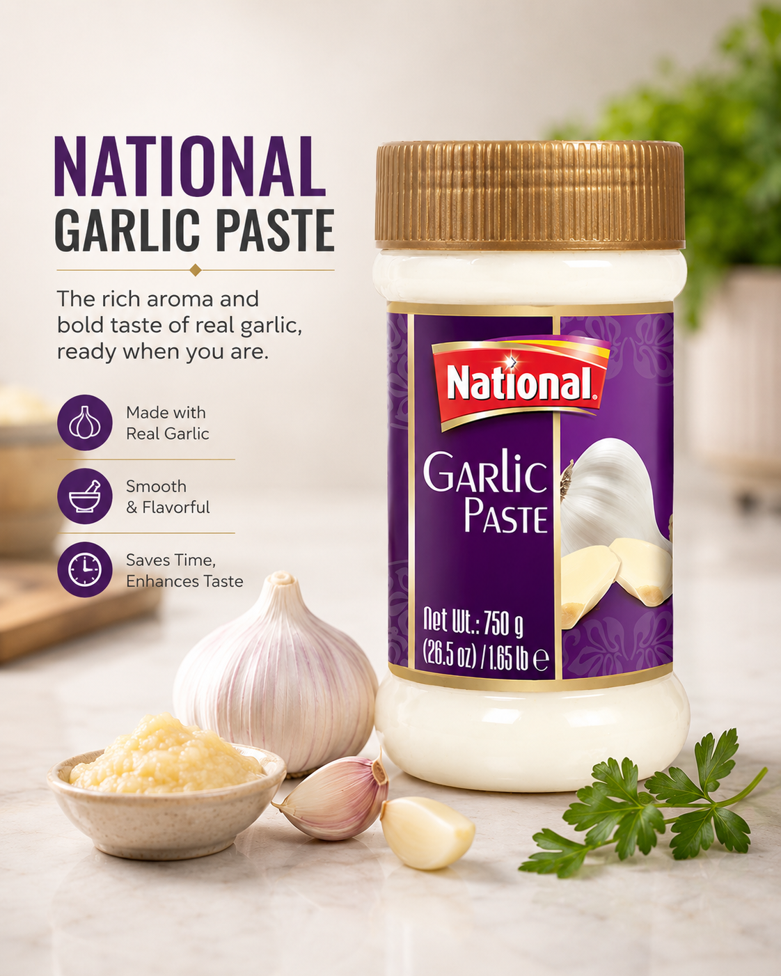 National Garlic Paste- 750gm
