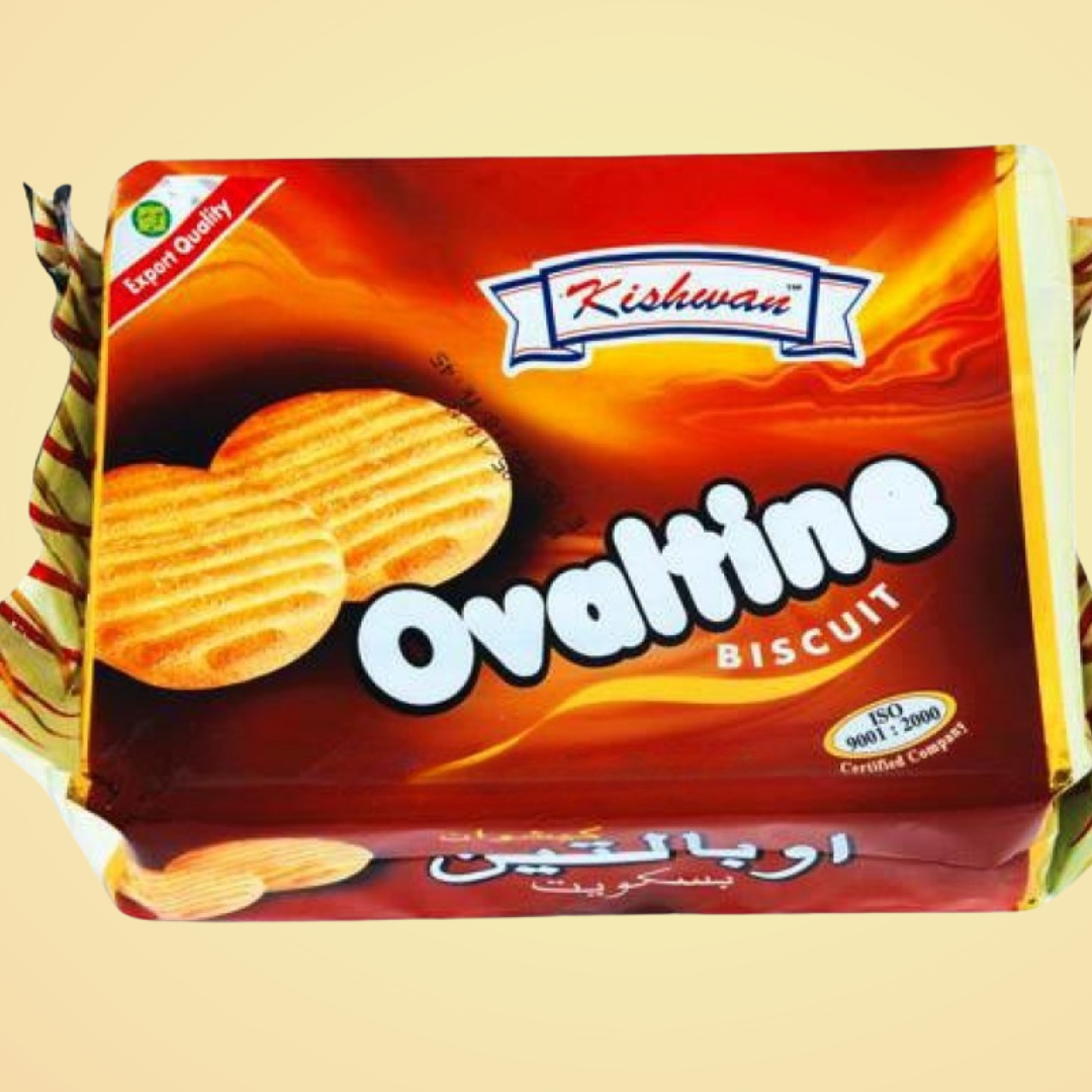 Kishwan Ovaltine Cookies Biscuit-350gm -NYC