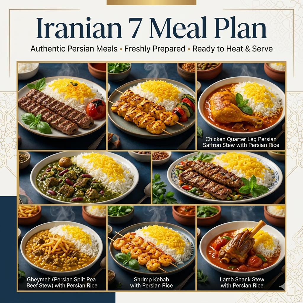 Iranian Weekly 7 meal Plan