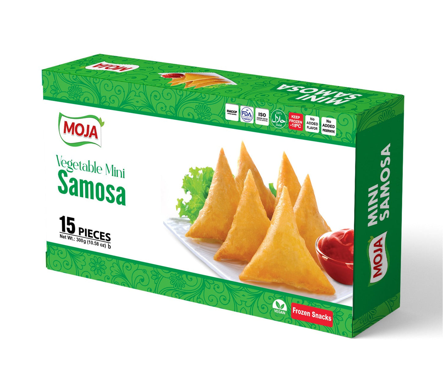 Moja Vegetable Samosa (frozen) - 15 pc -NYC