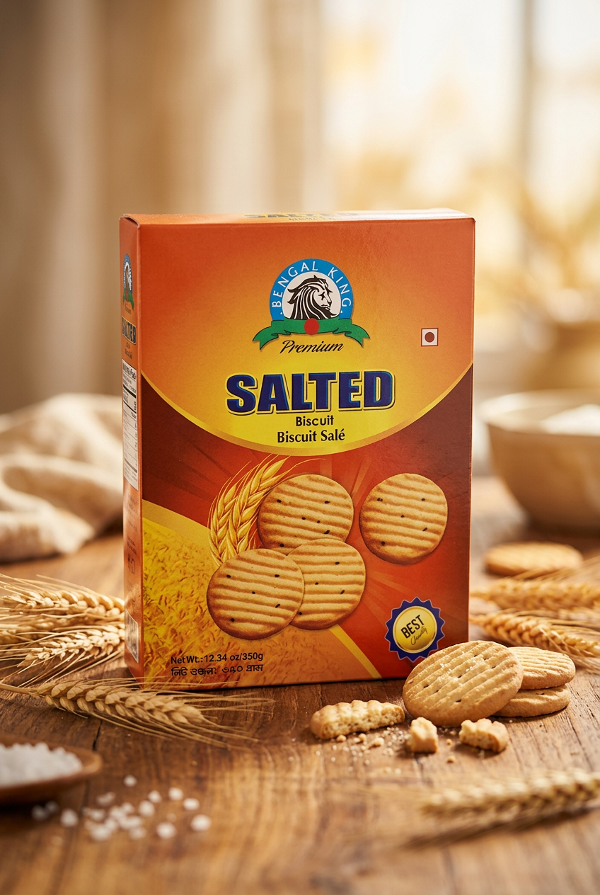 Bengal King Salted Biscuit - 350 gm