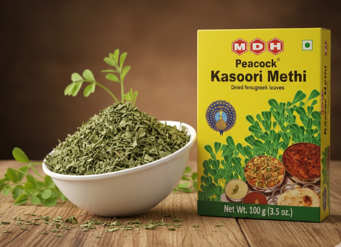 MDH Peacock Kasoori Methi (Dried Fenugreek Leaves)- 100gm -NYC