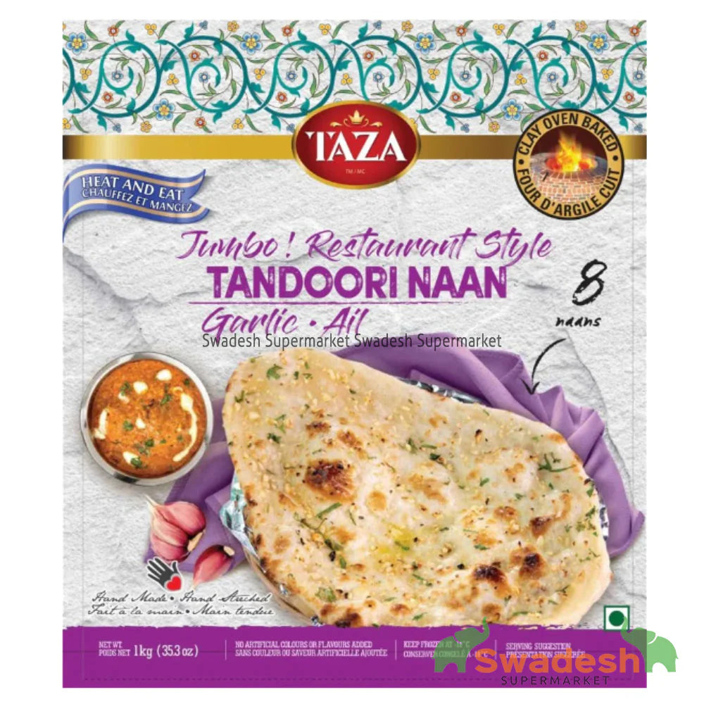 Garlic Tandoori Naan Jumbo Pack (Frozen)-8PC