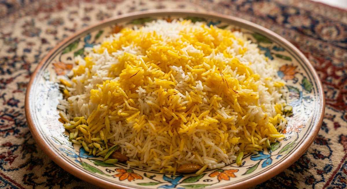 White & Saffron Rice
