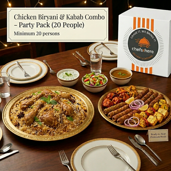 Chicken Biryani & Shami Kabab Combo β Party Pack (20 People)