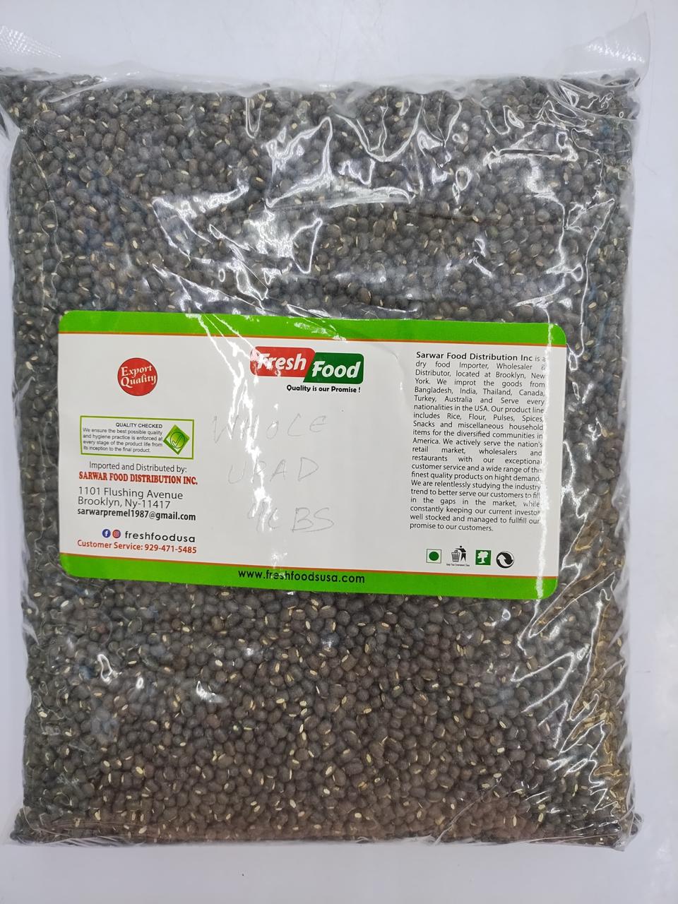 Fresh Food Urad Dal (Whole) -4 lbs