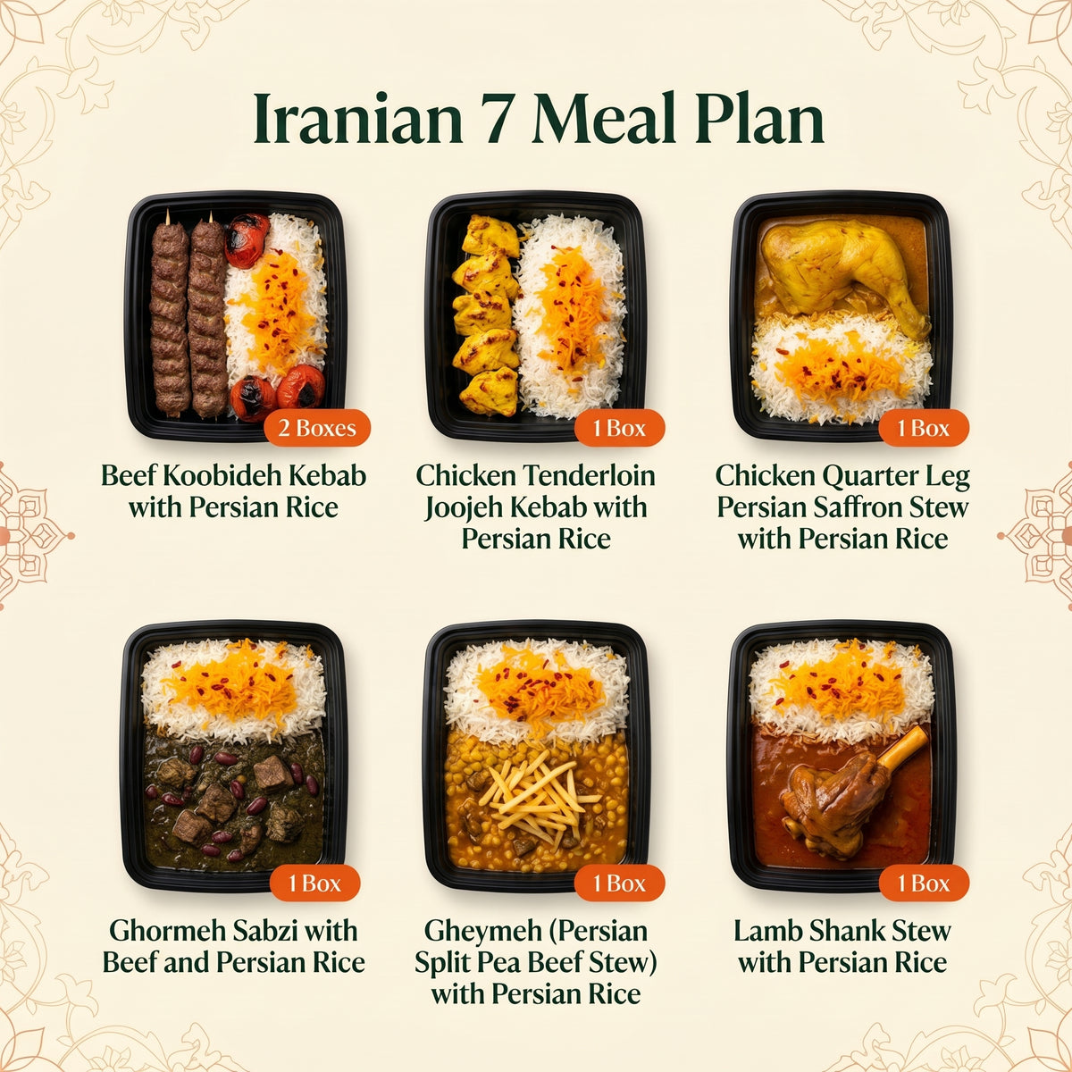Iranian Weekly 7 meal Plan (preset)