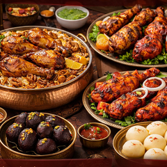12 Kachi + 12 Roast/Tandoori Legs + 12pc Kalojam/Rosgolla - $300 (Free Shipping)