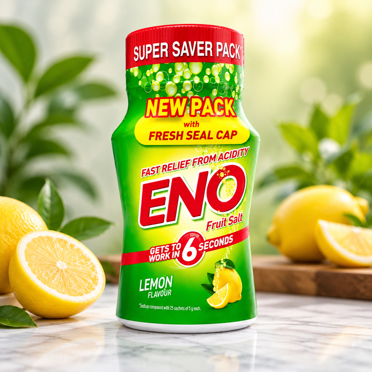 ENO Fruit Salt Lemon Flavour-3.5 oz