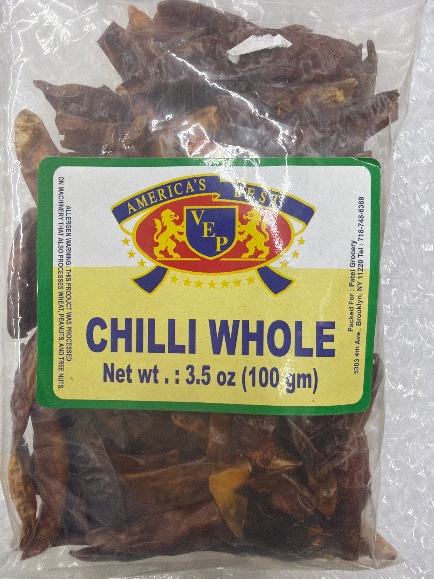 America's best Indian Dry Chilli (Whole)  -100gm