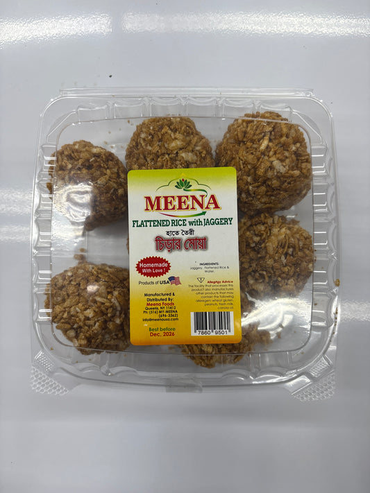 Meena Flattened Rice with Jaggery (Chira  Moa)