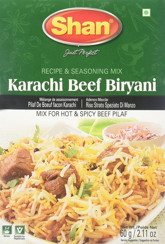 Shan Karachi Beef Biryani Masala (Hot & Spicy) - 60gm