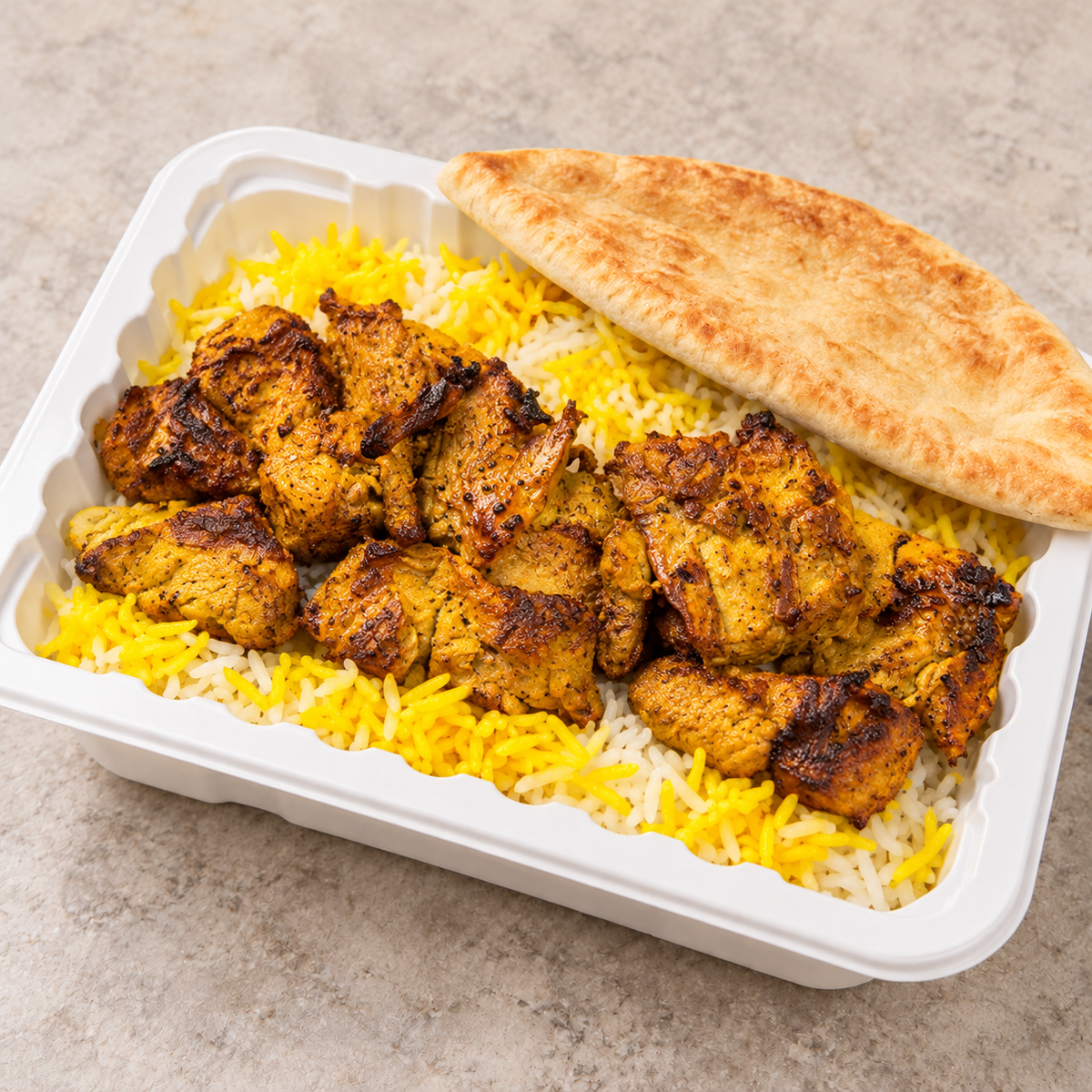 Chicken Gyro on Rice & Pita