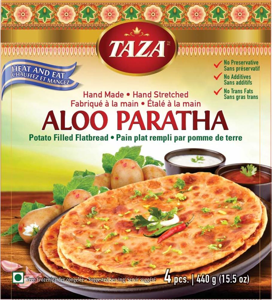 Taza Aloo Paratha- 4 Pcs -NYC
