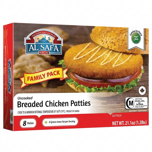 AL SAFA Breaded Chicken Patties(Frozen)-8PC