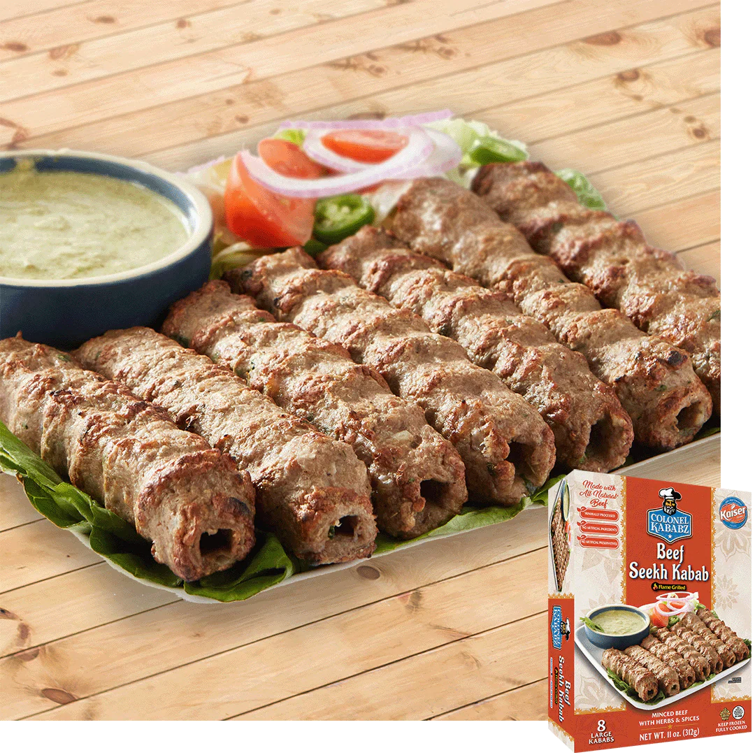 Beef Seekh Kabab(Frozen)- 8PC -NYC