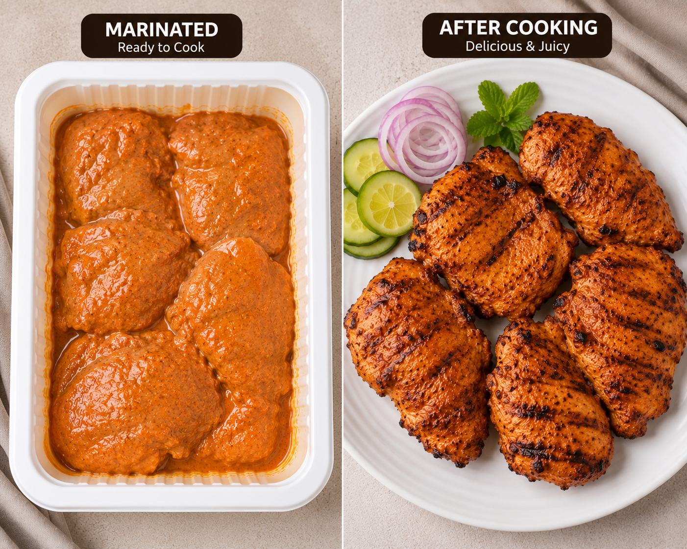 Halal Marinated Chicken Thighs