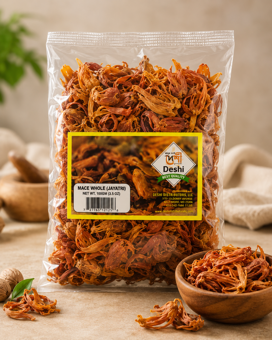 Deshi Mace Whole (Jayatri)-100gm-NYC