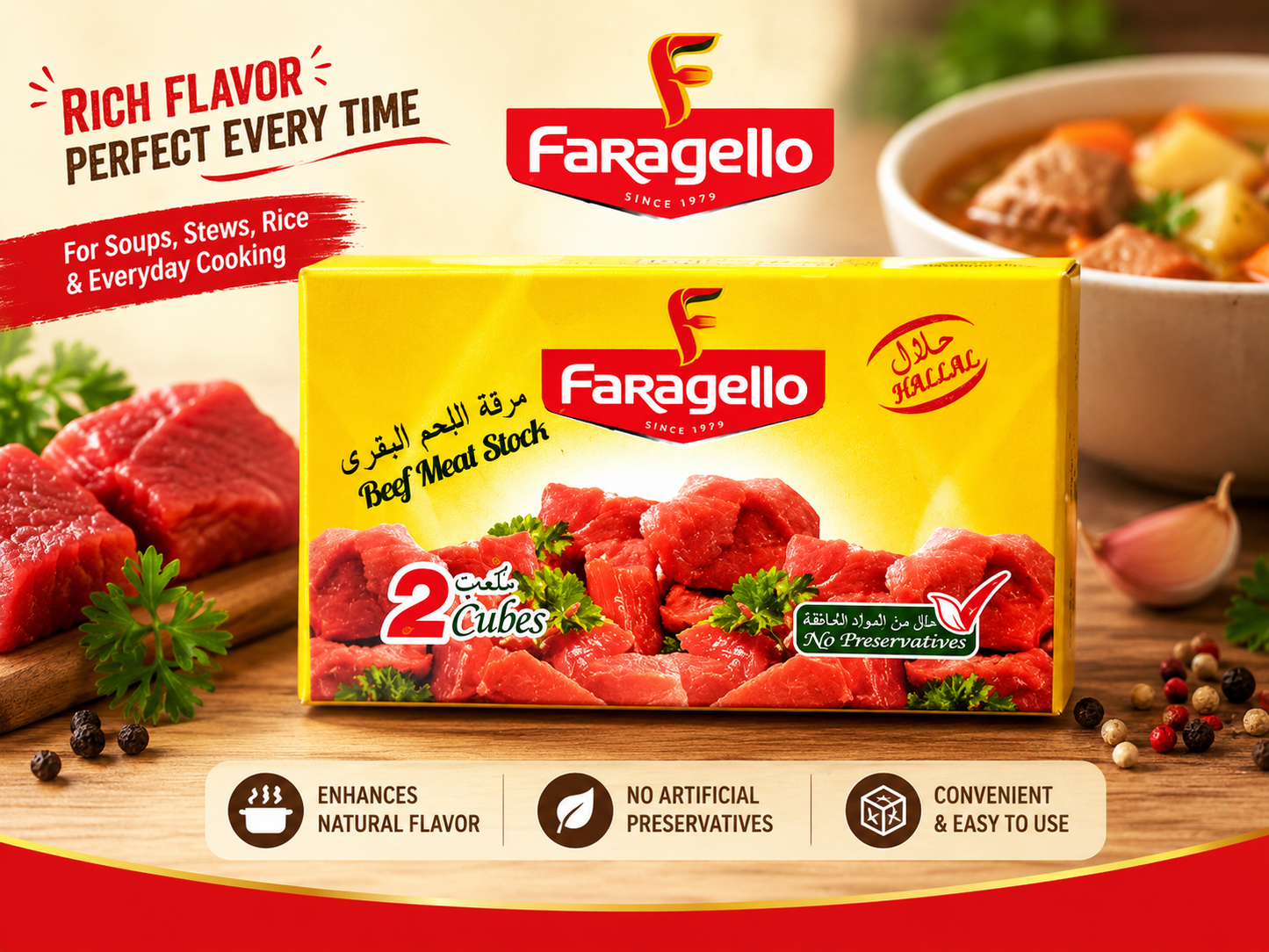 FaRagello Beef Meat stock-2 cubes
