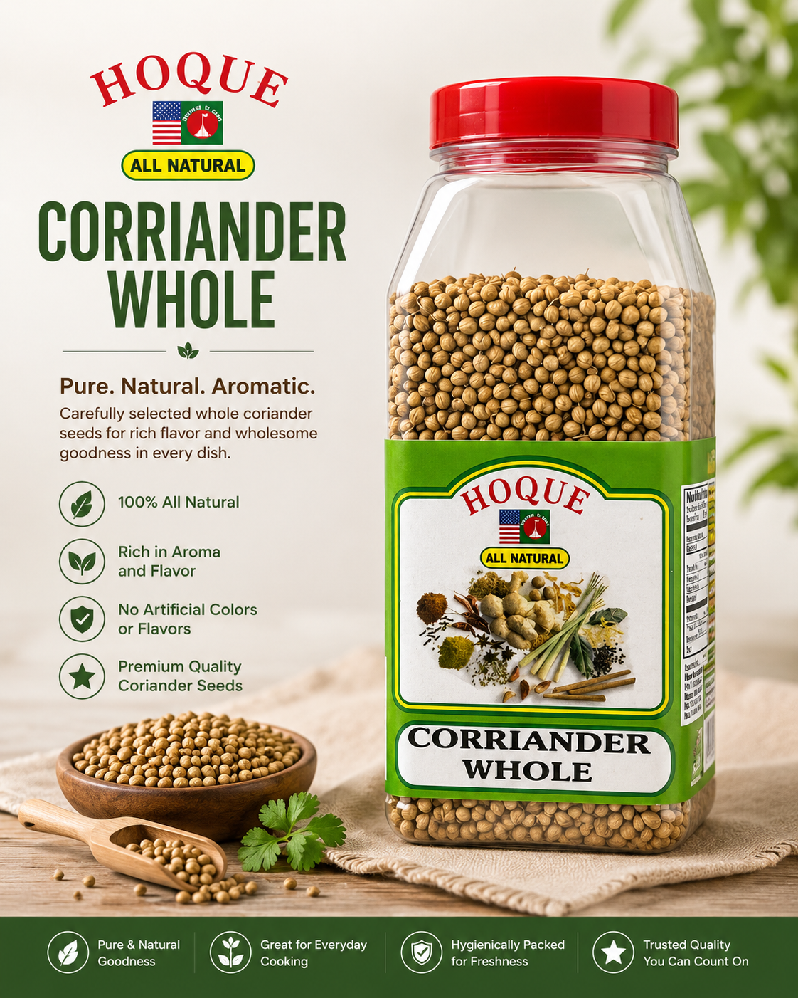 Hoque Corriander (Whole)-200gm-NYC