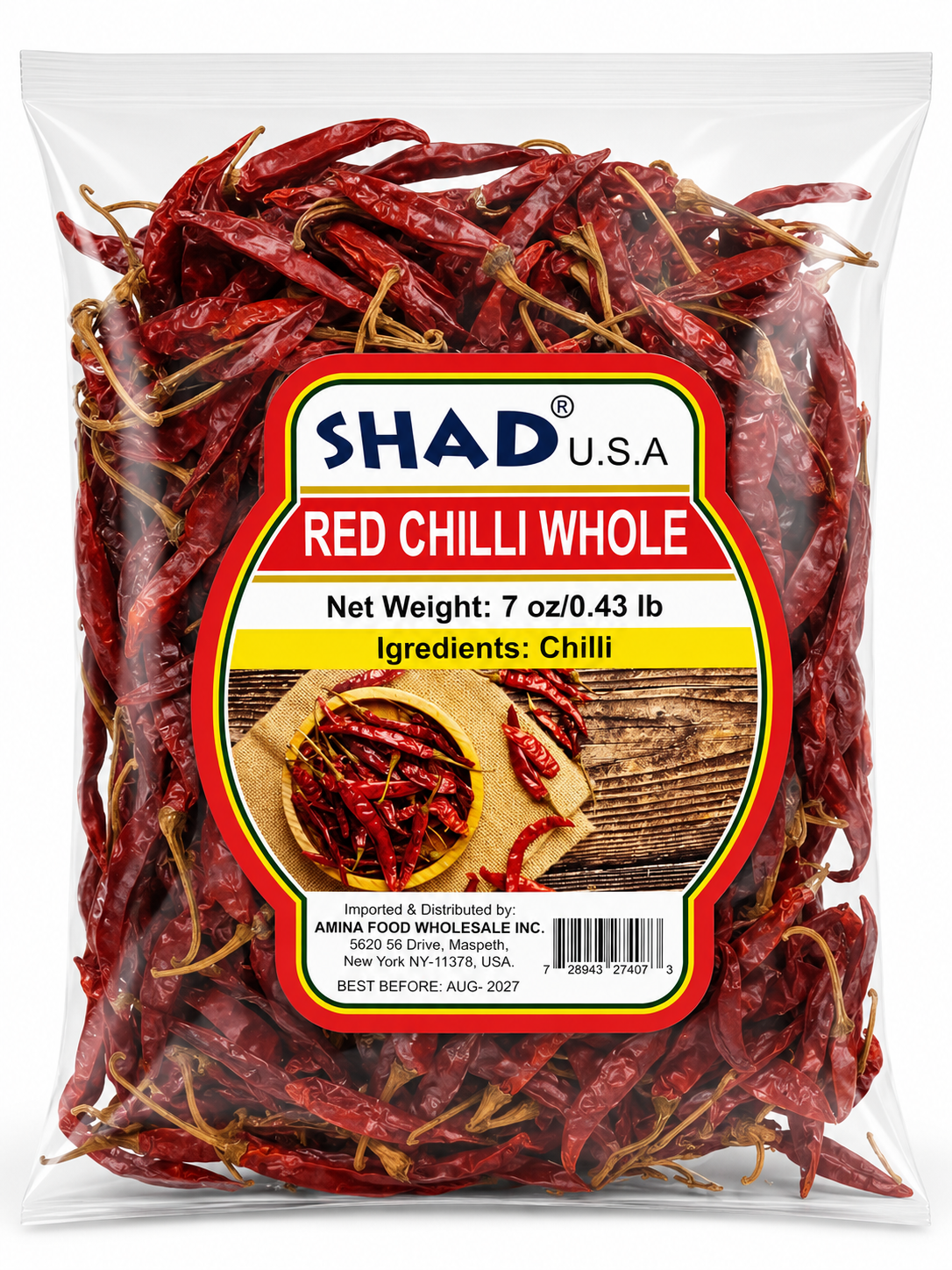 Shad Dry Red Chilli (Whole)-200gm
