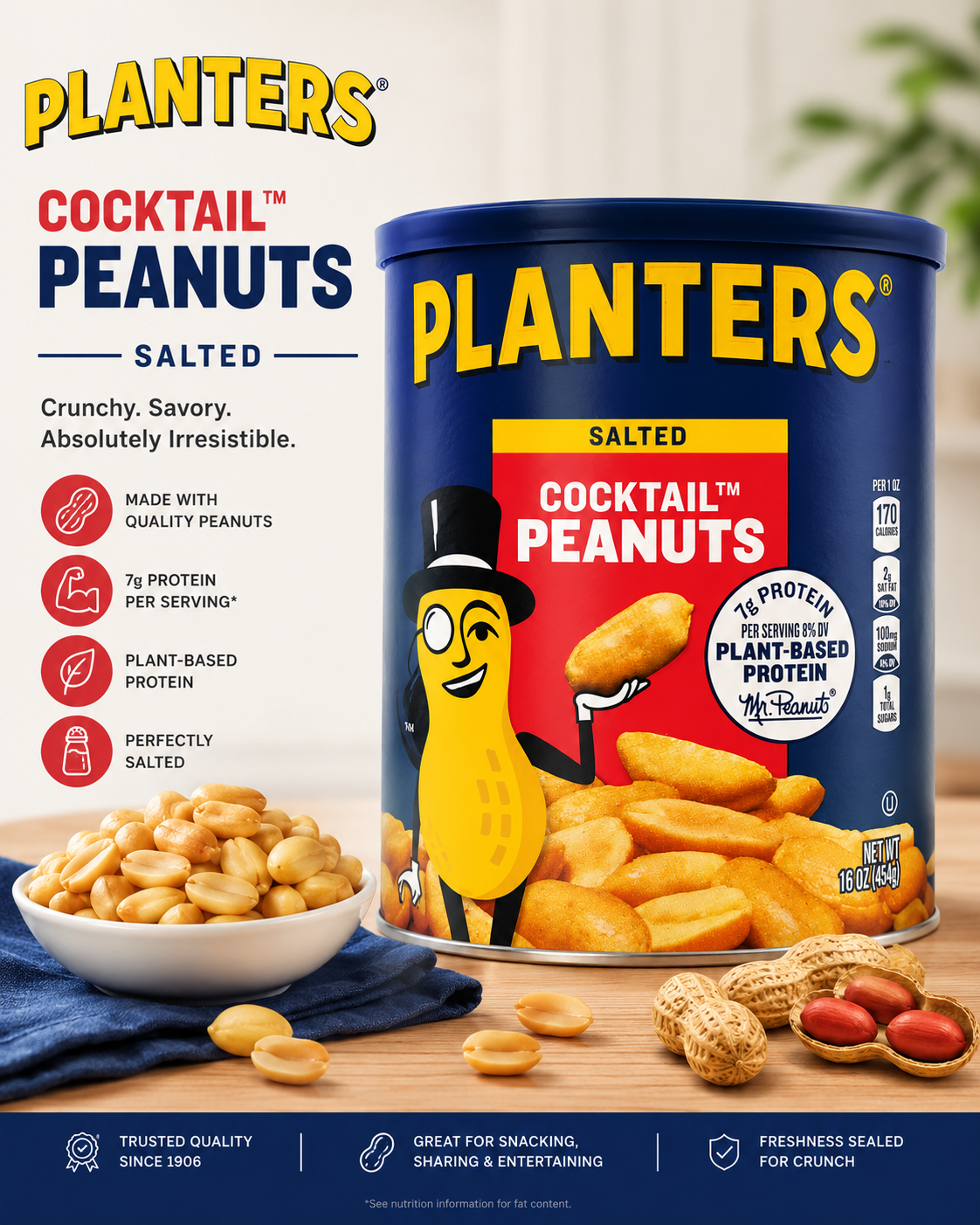 PLANTERS Salted Peanuts-453gm