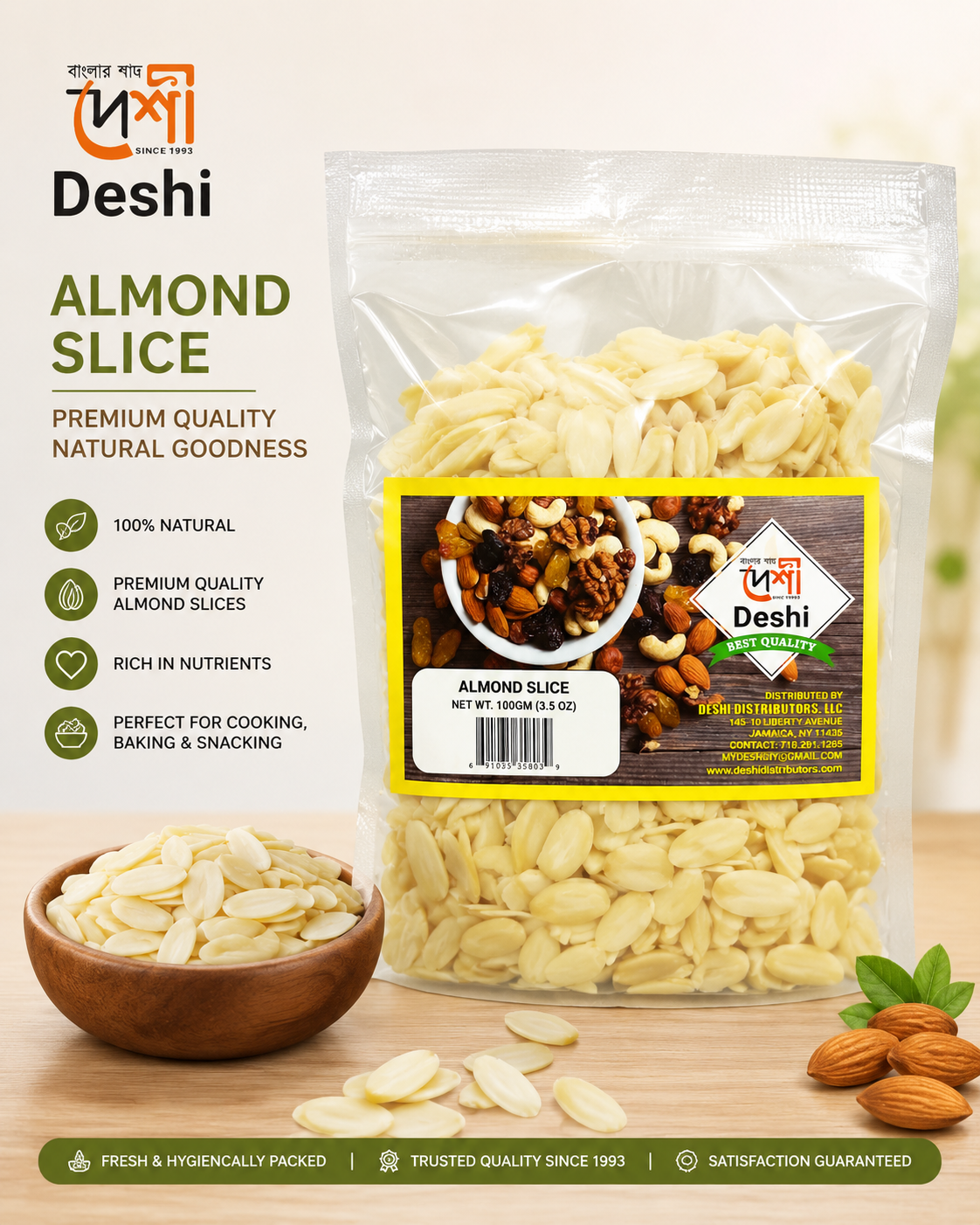 Deshi Almond Slice-100gm