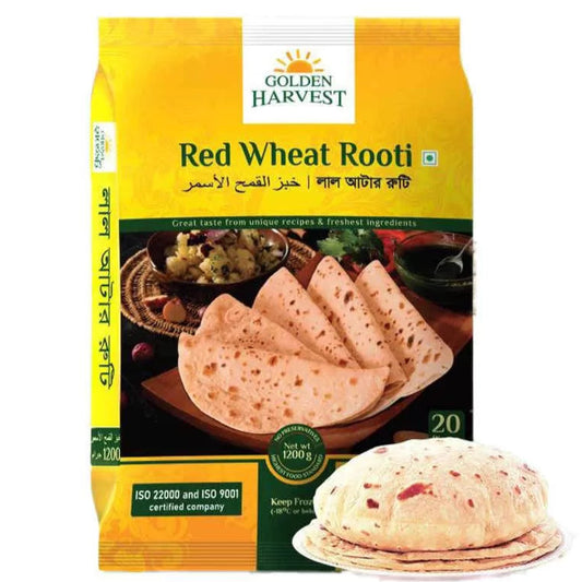 Golden Harvest Red Wheat Rooti (Frozen)- 20 pc