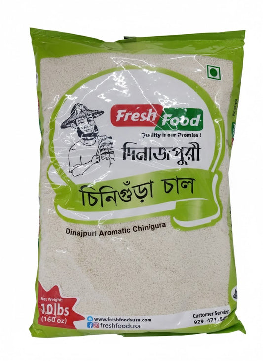 Bag of Fresh Food Dinaajpur Aromatic Chiniguria on a white background