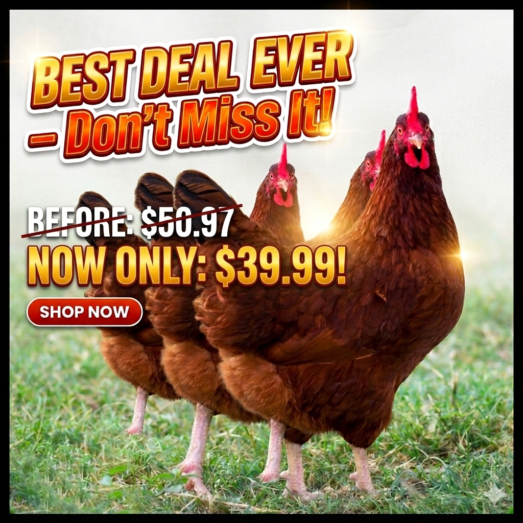 3 Red Medium Chicken– $39.99