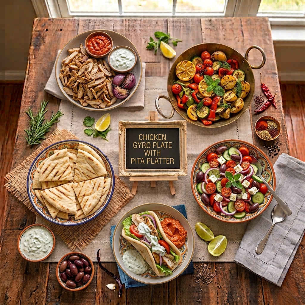 Chicken Gyro Plate with Pita