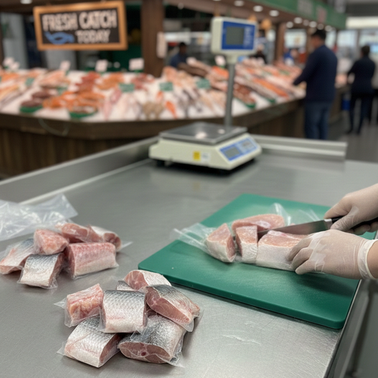 Fish Cutting Service - 40 lb (Cut into Steaks, Scaled & Vacuum Packed)
