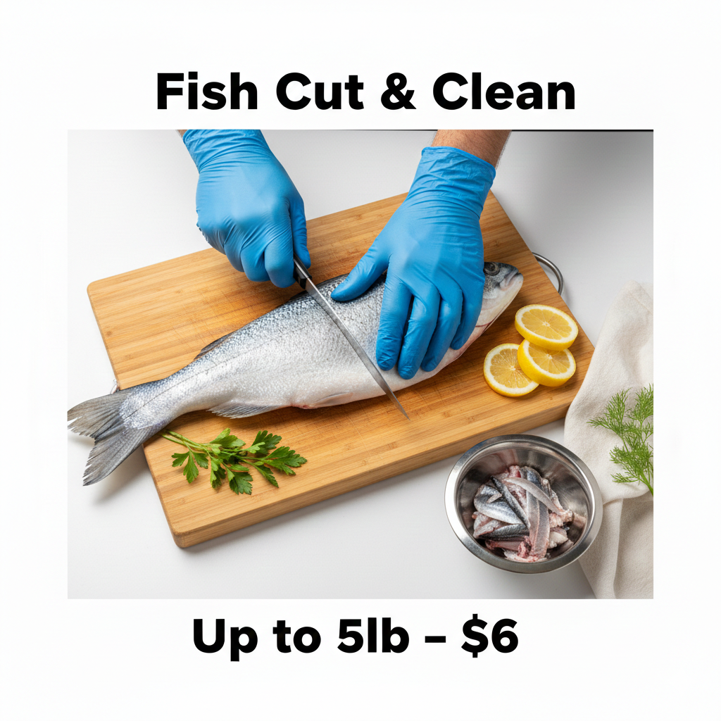 Fish Cut & Clean Add-on (Up to 5lb) – ChefsRHere