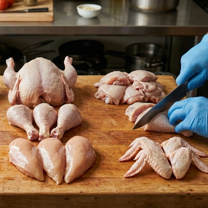 Skin OFF Chicken Cutting Service (12 Pieces Each) – Only $3