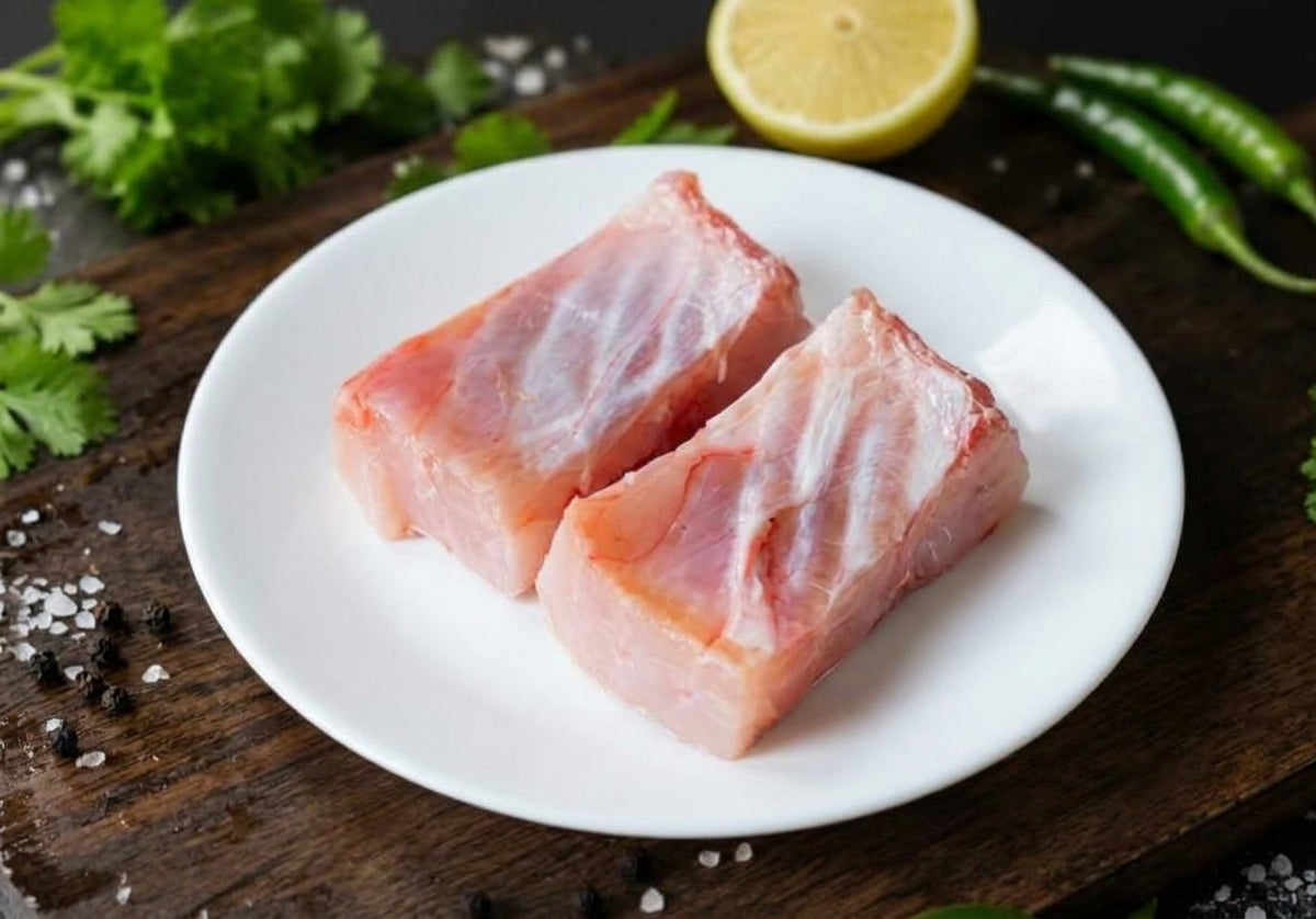 Big katla Fish Pieces From 15 kg up Katla Fish-(Vacuum Packed)-(.80 lb)