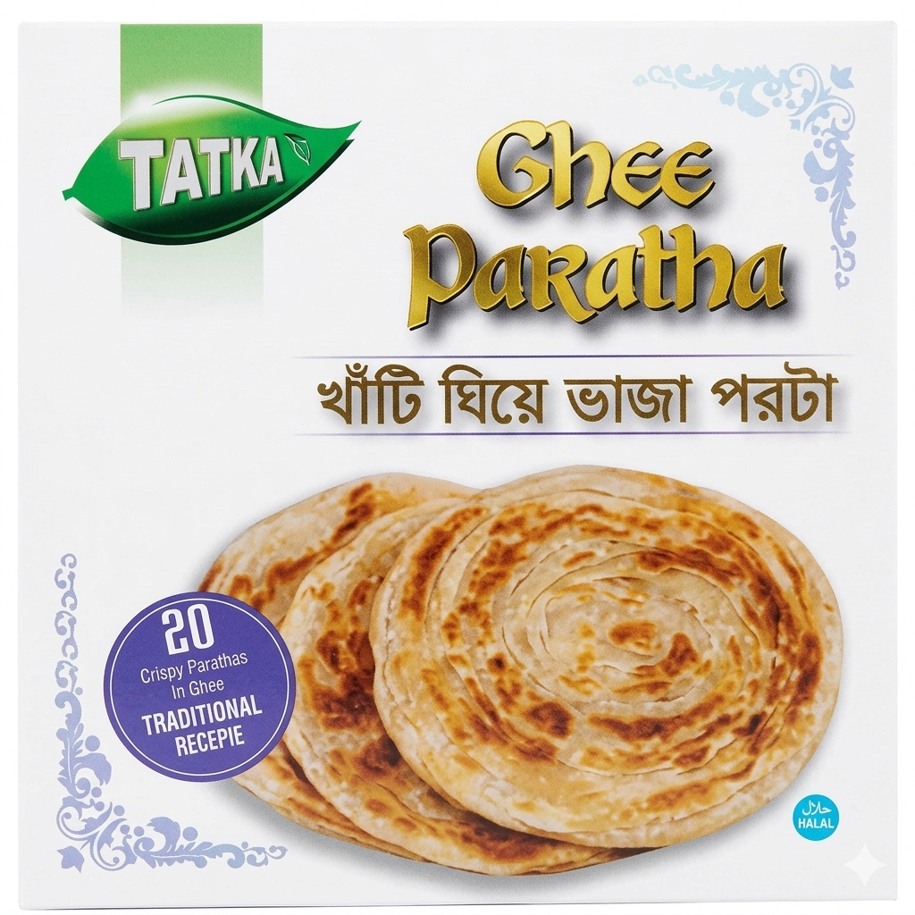 Tatka Ghee Paratha – 20 Pieces (Frozen)