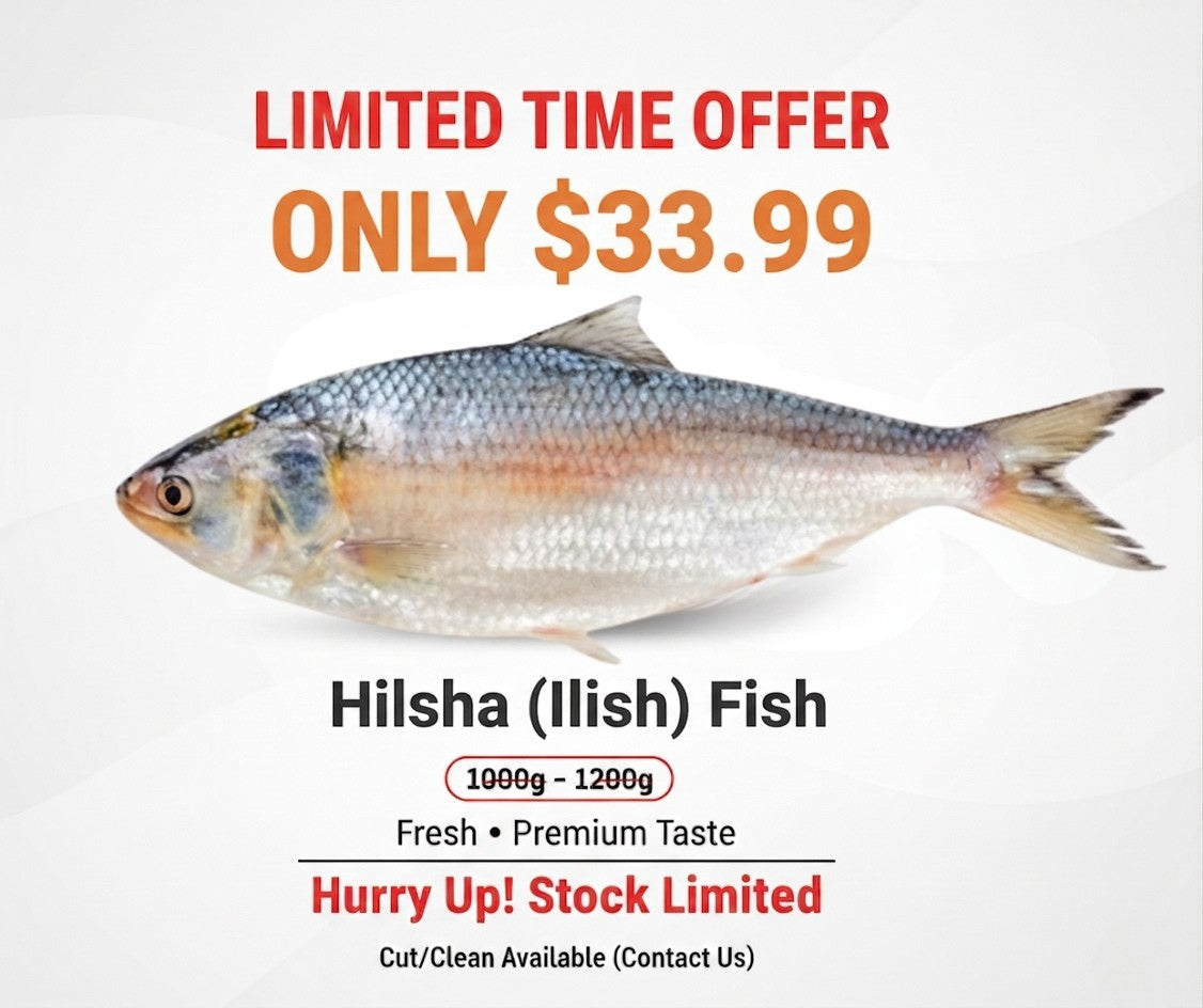 Hilsha for $33.99– Hilsha (Ilish) Fish (1 pc)-1000gm+