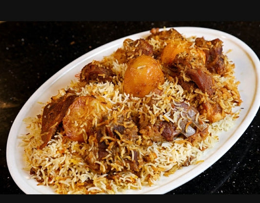 Kacchi Biriyani (with baby goat) (generous 1 serving)