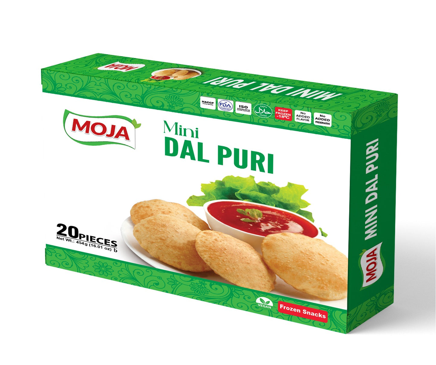 Moja Mini Dal Puri (Frozen)- 20 pc