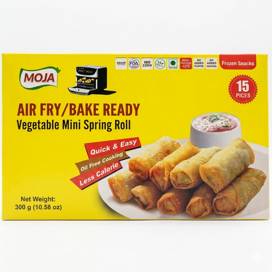 Moja Air Fry/Bake Ready Vegetable Mini Spring Roll (frozen)- 15 pc