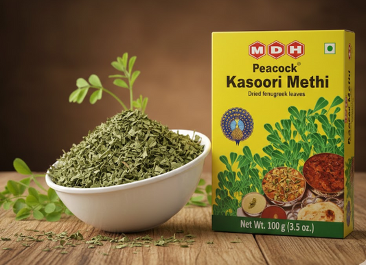 MDH Peacock Kasoori Methi (Dried Fenugreek Leaves)- 100gm -NYC