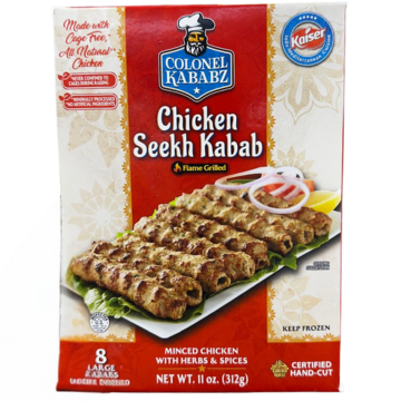 Chicken Seekh Kabab (Frozen)-8PC -NYC