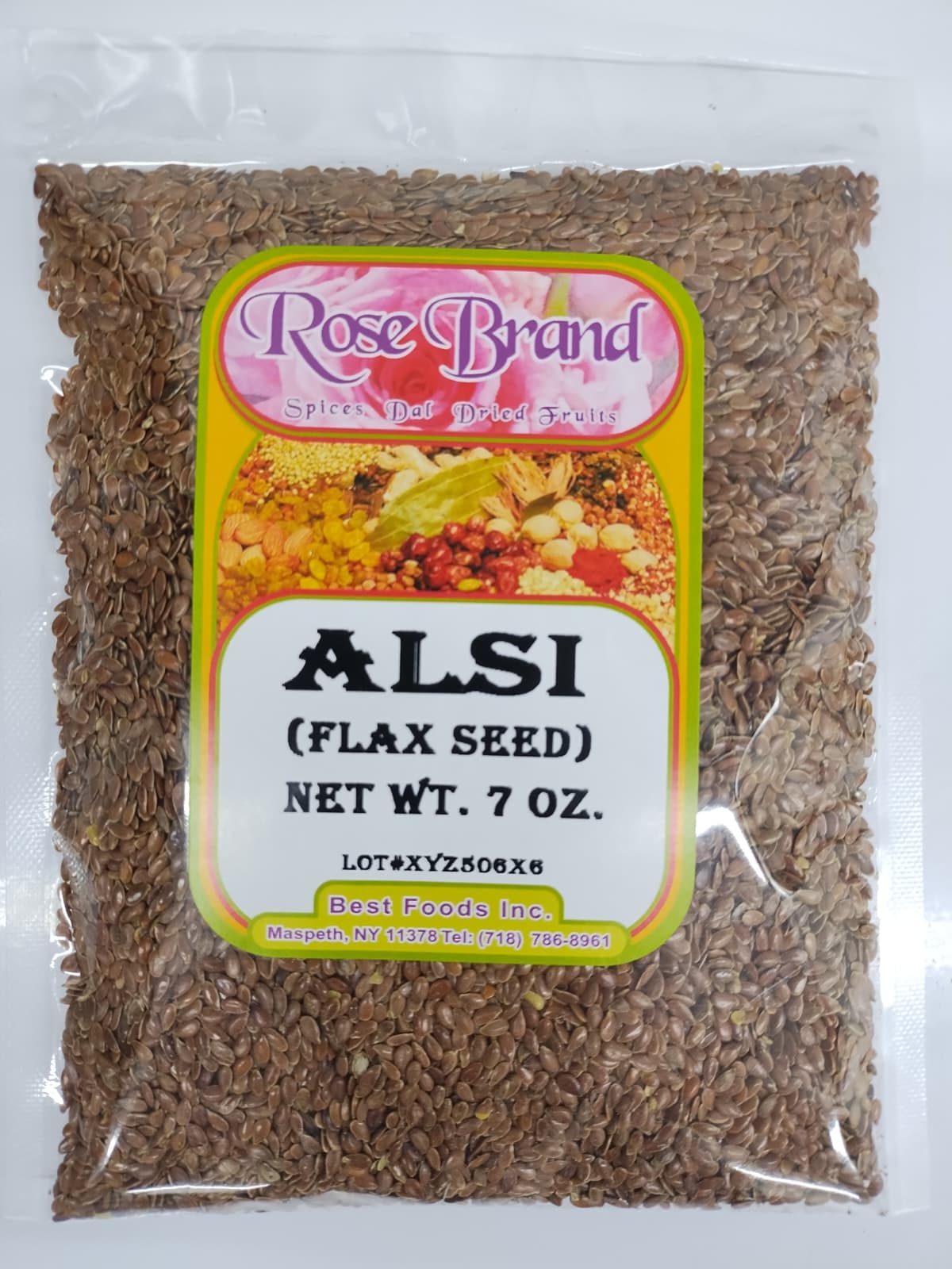 Rose Brand Flax seed (ALSI) - 7oz (200gm) -NYC